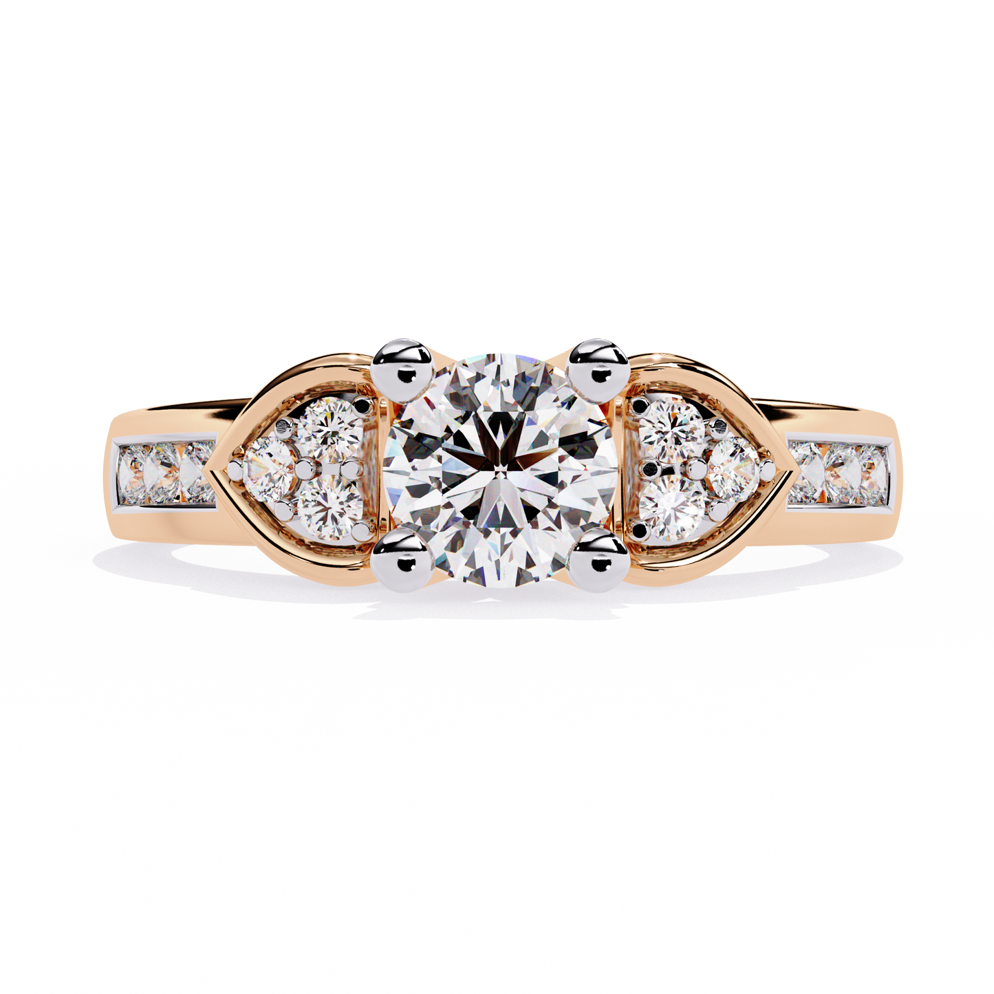 Heartfelt Elegance: 0.26ct Lab Grown Diamond Ring in 14k Gold