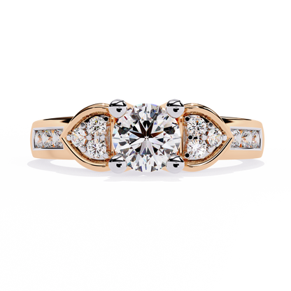 Heartfelt Elegance: 0.26ct Lab Grown Diamond Ring in 14k Gold