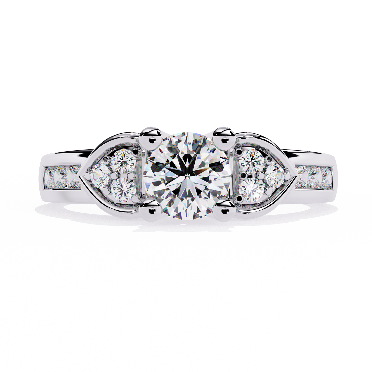 Heartfelt Elegance: 0.26ct Lab Grown Diamond Ring in 14k Gold