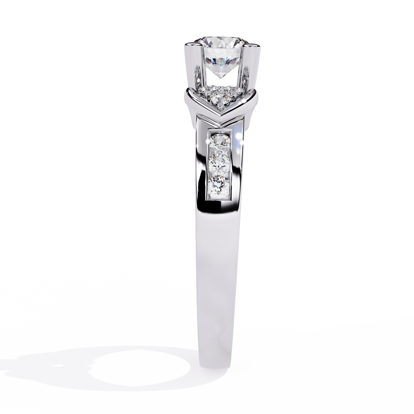 Heartfelt Elegance: 0.26ct Lab Grown Diamond Ring in 14k Gold