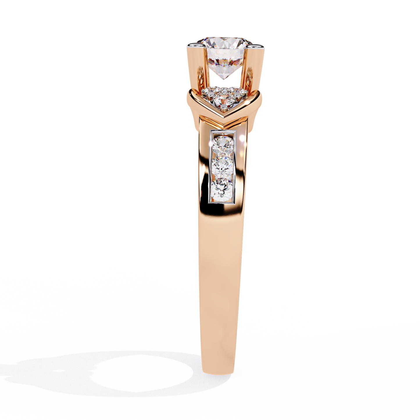 Heartfelt Elegance: 0.26ct Lab Grown Diamond Ring in 14k Gold