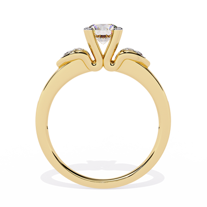 Heartfelt Elegance: 0.26ct Lab Grown Diamond Ring in 14k Gold