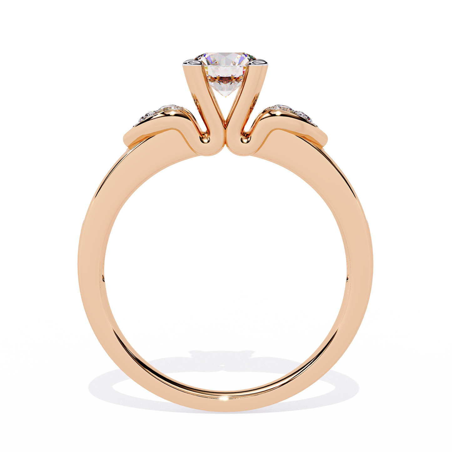 Heartfelt Elegance: 0.26ct Lab Grown Diamond Ring in 14k Gold
