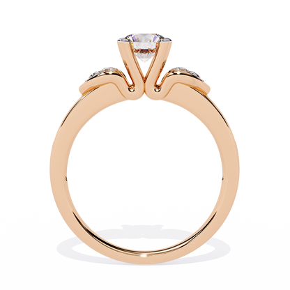 Heartfelt Elegance: 0.26ct Lab Grown Diamond Ring in 14k Gold