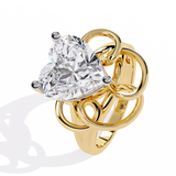 Sultry Siren: 4.10ct Lab-Grown Diamond Ring in 14k Gold