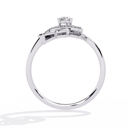 Double Heartbeat: 0.18ct  Lab Grown Diamond Ring in 14k Gold