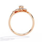 Double Heartbeat: 0.18ct  Lab Grown Diamond Ring in 14k Gold