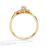 Double Heartbeat: 0.18ct  Lab Grown Diamond Ring in 14k Gold
