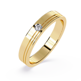 Everyday Elegance: 0.03ct Diamond Ring in 14k Gold