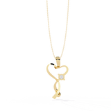 Elegant 0.28 Carat Diamond Heart Pendant in 2.01kt Gold (Without Chain)