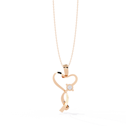 Elegant 0.28 Carat Diamond Heart Pendant in 2.01kt Gold (Without Chain)