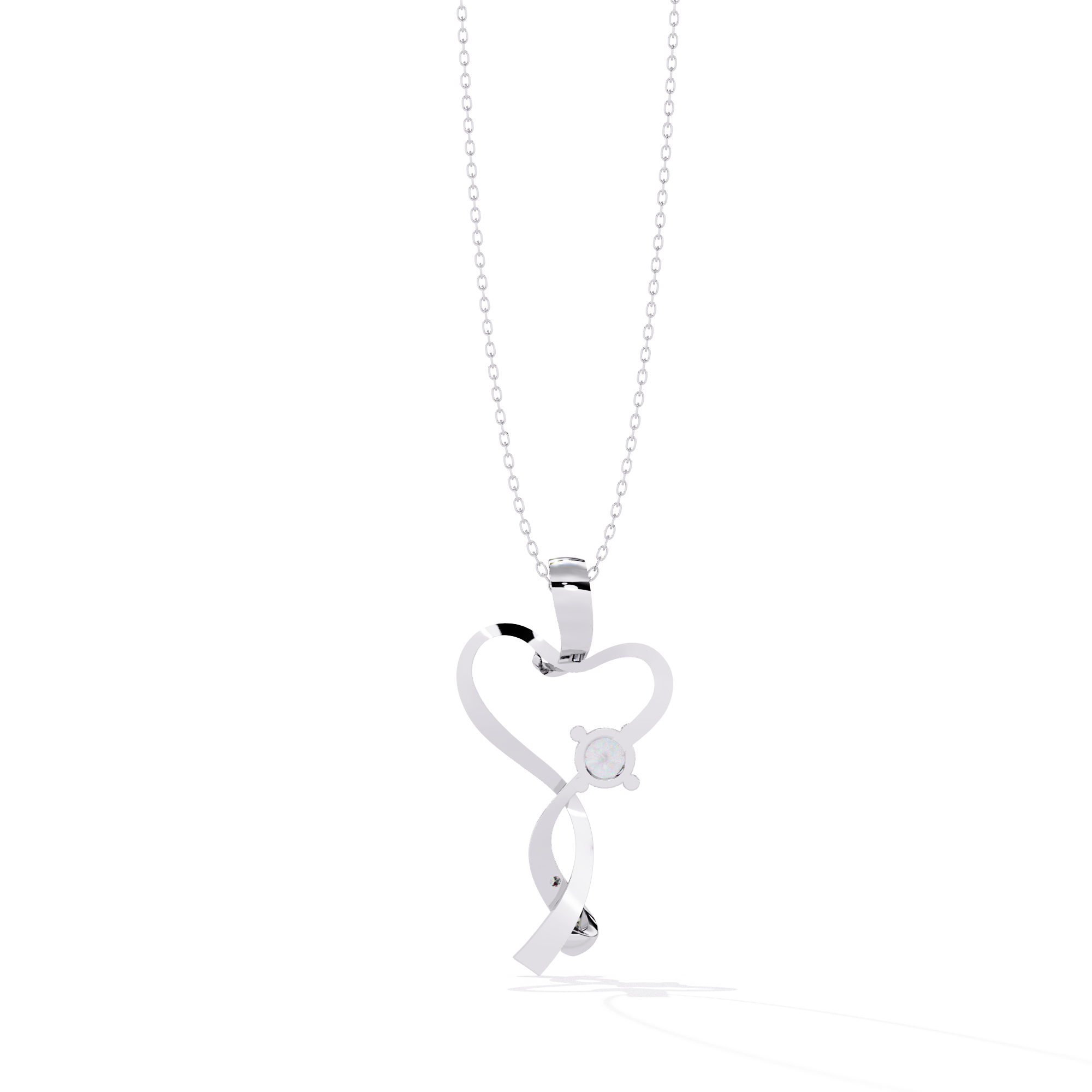Elegant 0.28 Carat Diamond Heart Pendant in 2.01kt Gold (Without Chain)