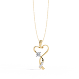 Elegant 0.28 Carat Diamond Heart Pendant in 2.01kt Gold (Without Chain)
