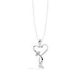 Elegant 0.28 Carat Diamond Heart Pendant in 2.01kt Gold (Without Chain)