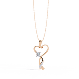 Elegant 0.28 Carat Diamond Heart Pendant in 2.01kt Gold (Without Chain)