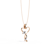 Elegant 0.28 Carat Diamond Heart Pendant in 2.01kt Gold (Without Chain)