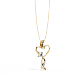 Elegant 0.28 Carat Diamond Heart Pendant in 2.01kt Gold (Without Chain)