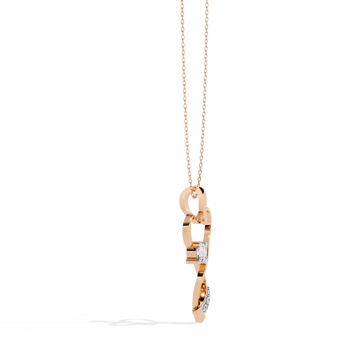 Elegant 0.28 Carat Diamond Heart Pendant in 2.01kt Gold (Without Chain)