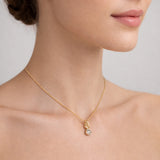 Solitaire Drop Lab Diamond Pendant with Chain – 0.22 Ct, 18Kt Gold Finish
