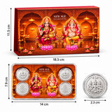 10 Gram 999 Pure Silver Lakshmi Ganesha Yantra Coin Gift Set | Premium Festive Gift Box