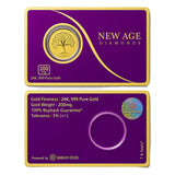 200 mg 24K (999) Pure Gold Coin