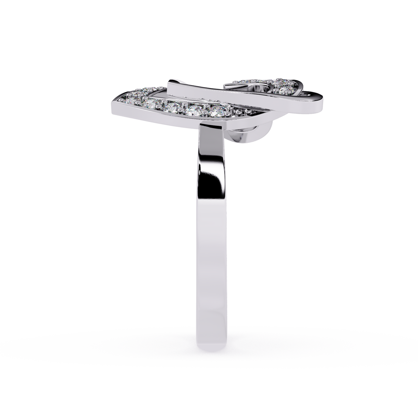 Forever Entwined: 0.23ct  Lab Grown Diamond Ring with Double Heart Design