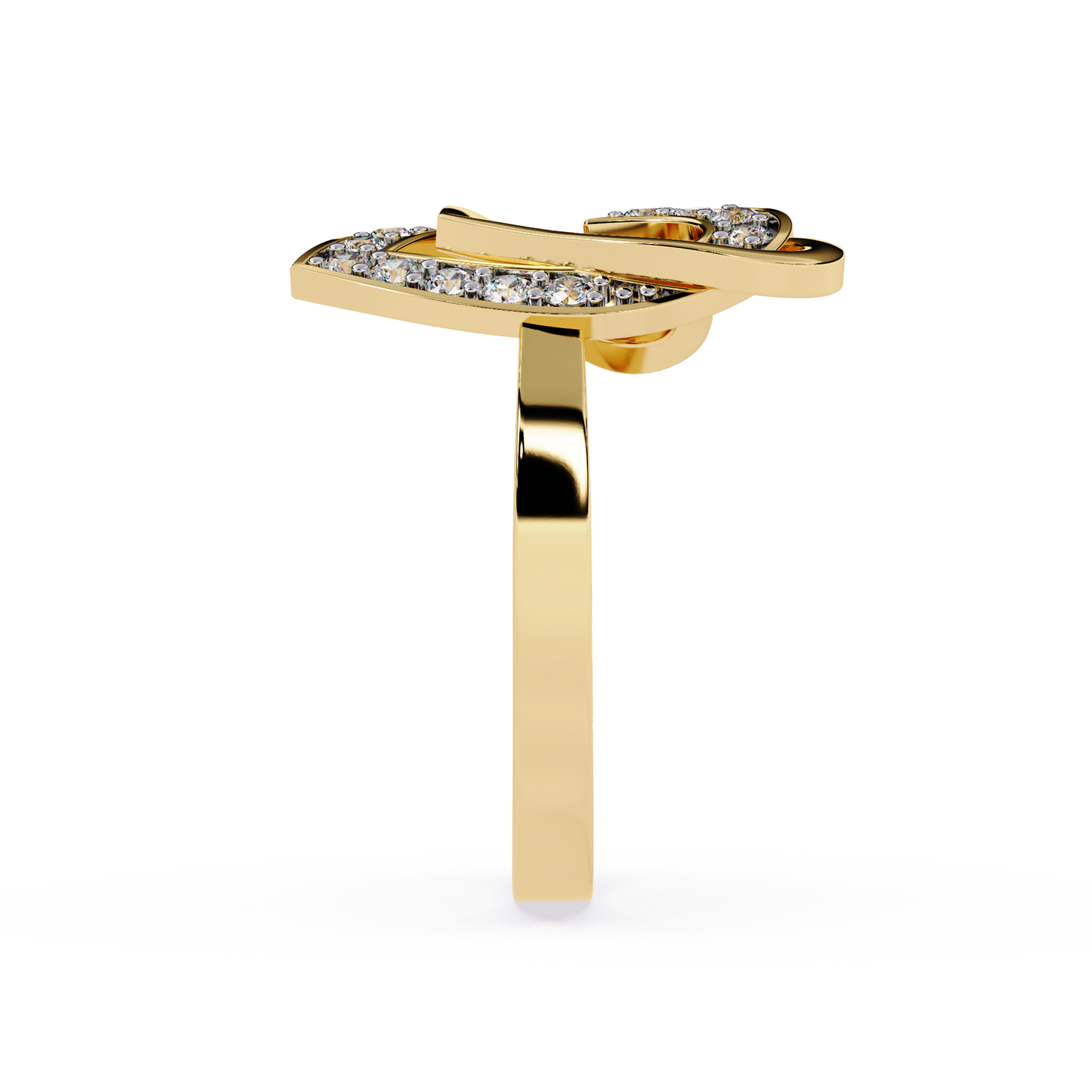 Forever Entwined: 0.23ct  Lab Grown Diamond Ring with Double Heart Design