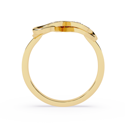 Forever Entwined: 0.23ct  Lab Grown Diamond Ring with Double Heart Design