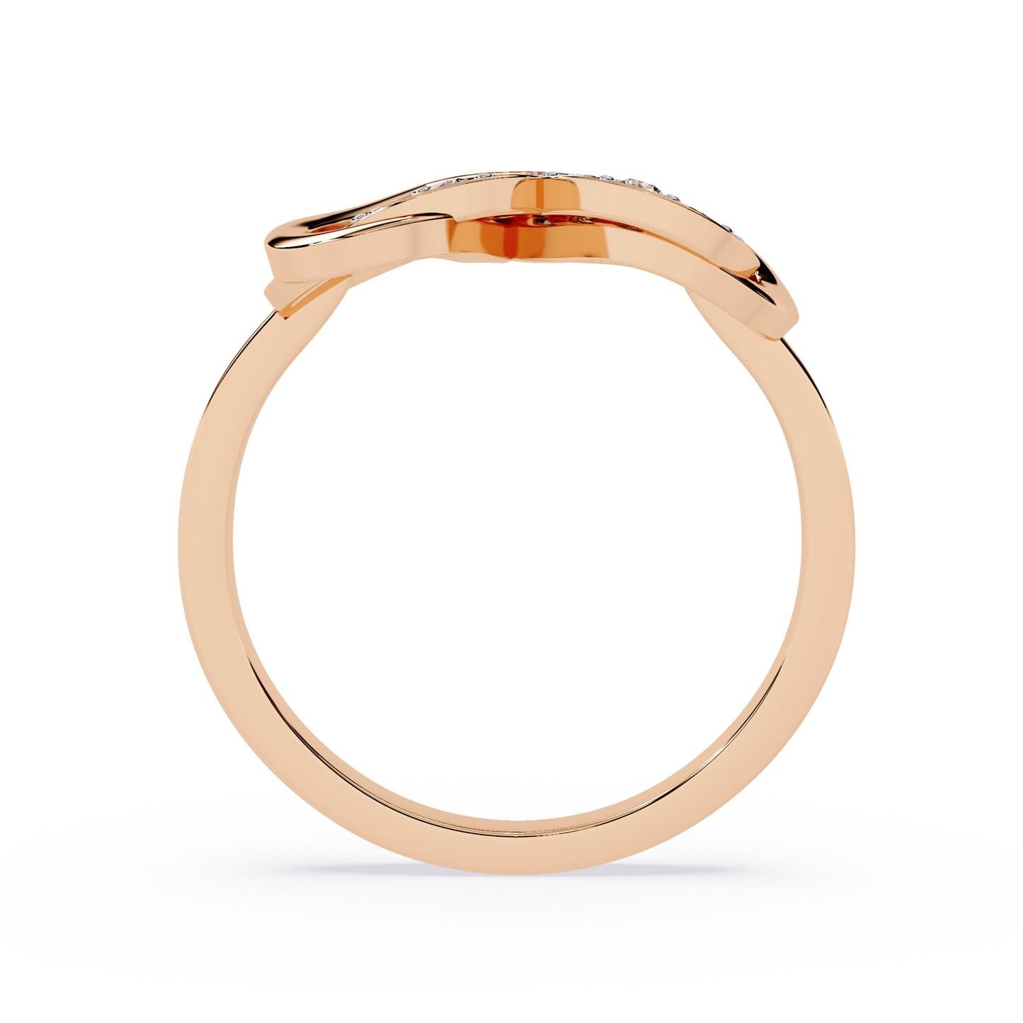 Forever Entwined: 0.23ct  Lab Grown Diamond Ring with Double Heart Design