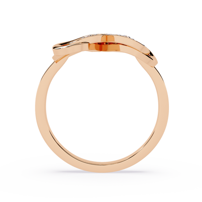 Forever Entwined: 0.23ct  Lab Grown Diamond Ring with Double Heart Design