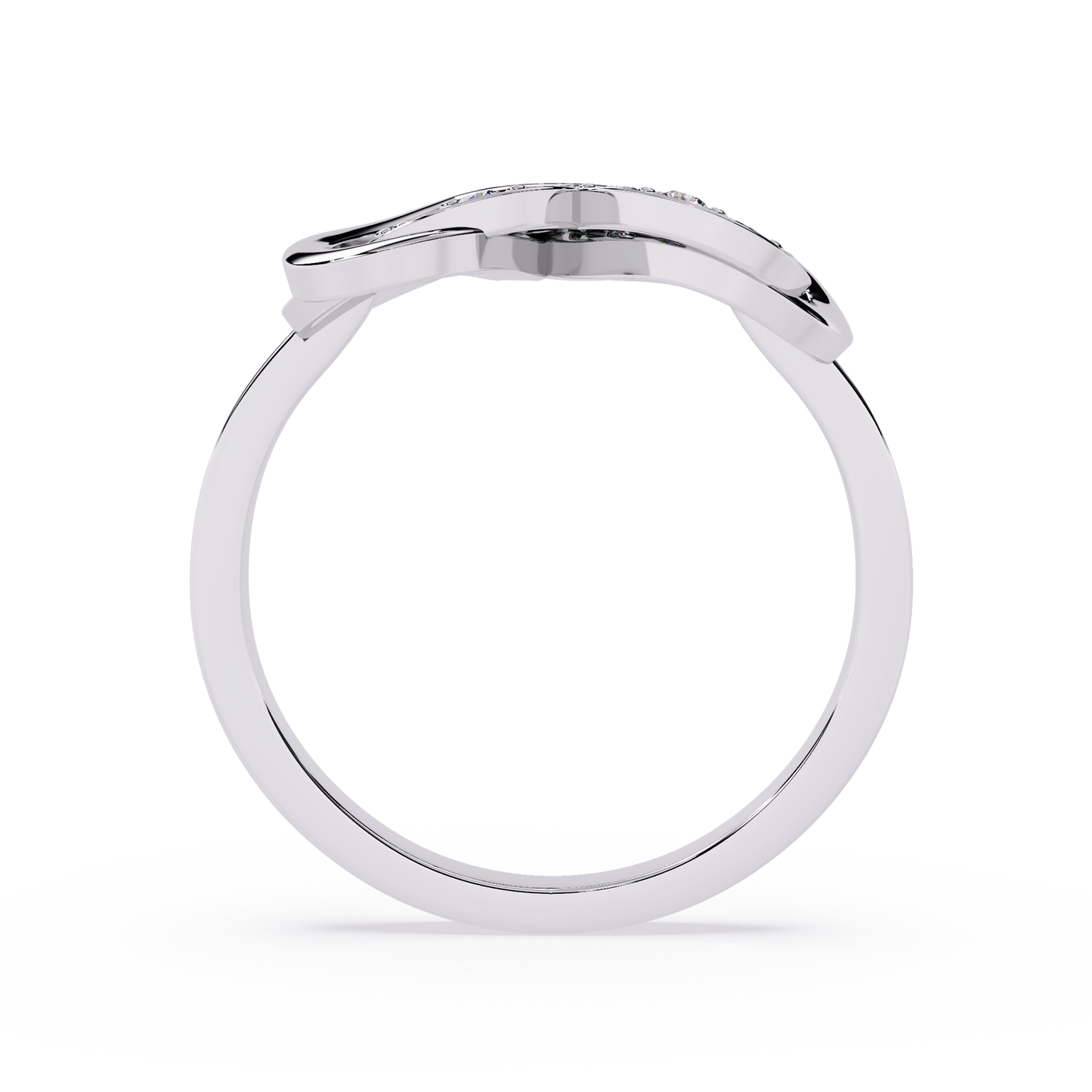 Forever Entwined: 0.23ct  Lab Grown Diamond Ring with Double Heart Design