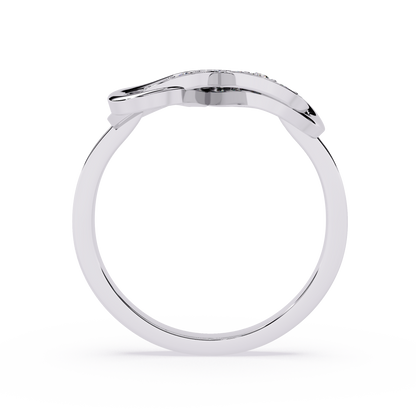 Forever Entwined: 0.23ct  Lab Grown Diamond Ring with Double Heart Design