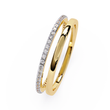 Double Band Lab Grown  Diamond Ring in 14k Gold