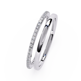 Double Band Lab Grown  Diamond Ring in 14k Gold
