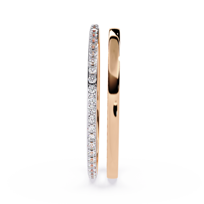 Double Band Lab Grown  Diamond Ring in 14k Gold