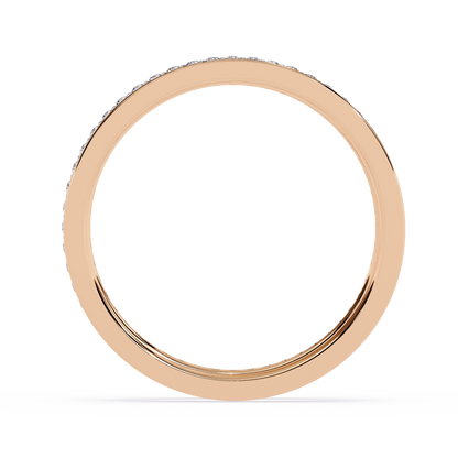 Double Band Lab Grown  Diamond Ring in 14k Gold