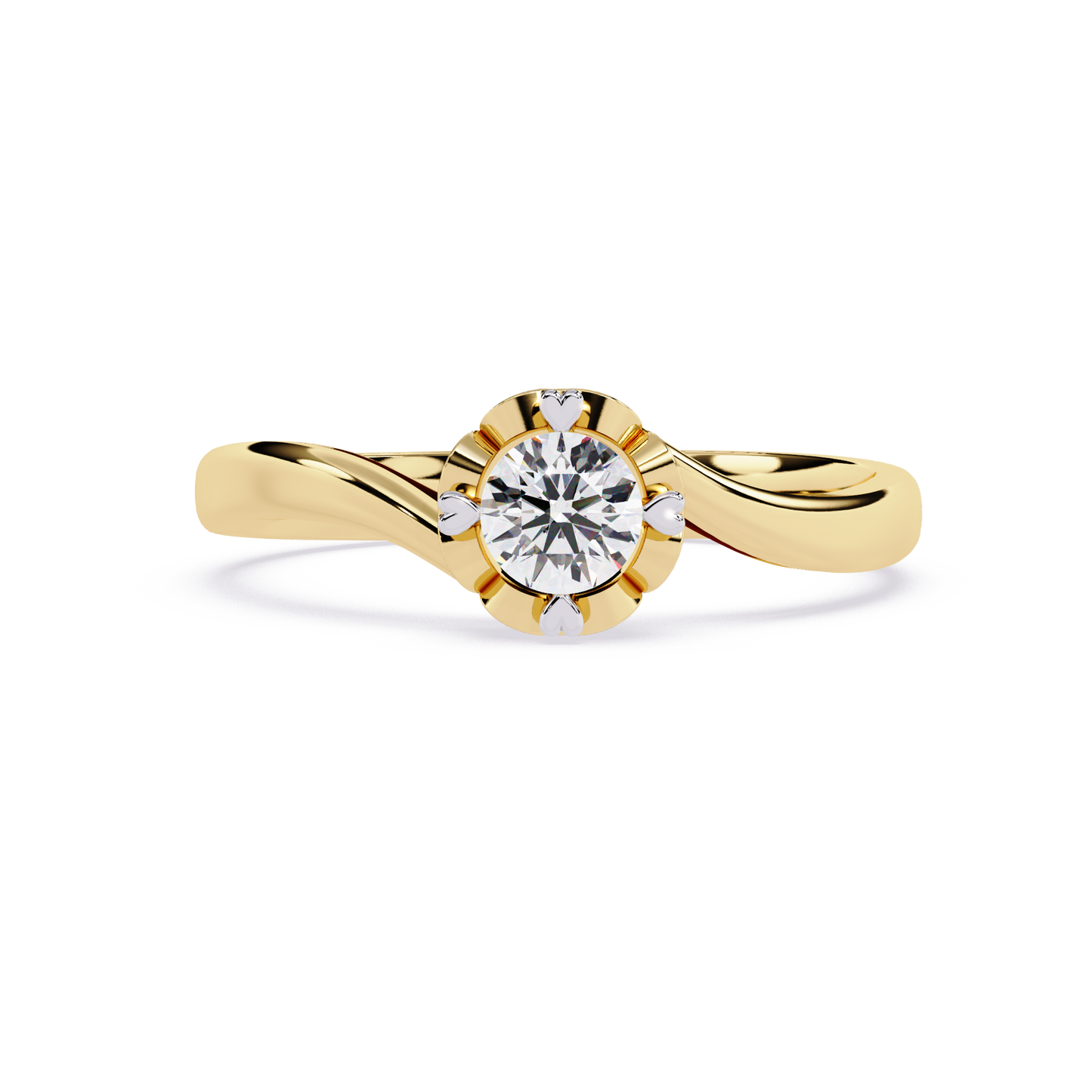 Valentine's Whisper: 0.50ct Lab Grown Diamond Ring in 14k Gold
