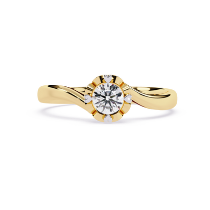 Valentine's Whisper: 0.50ct Lab Grown Diamond Ring in 14k Gold