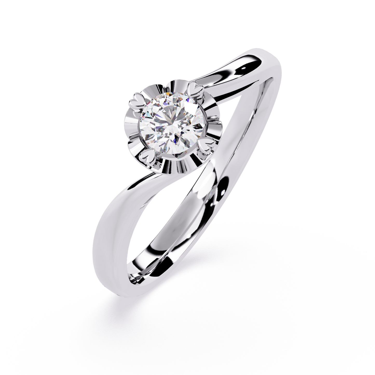 Valentine's Whisper: 0.50ct Lab Grown Diamond Ring in 14k Gold