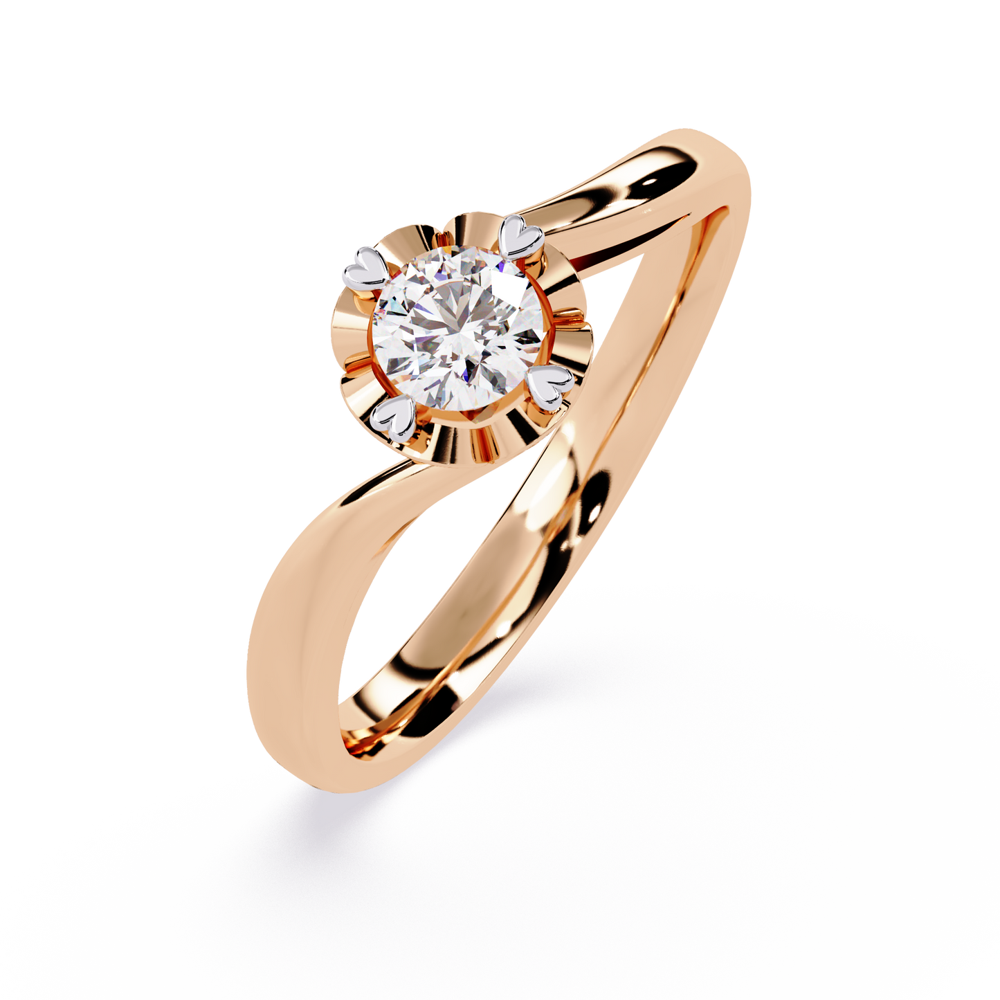 Valentine's Whisper: 0.50ct Lab Grown Diamond Ring in 14k Gold