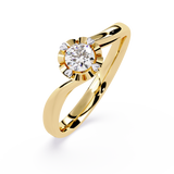 Valentine's Whisper: 0.50ct Lab Grown Diamond Ring in 14k Gold