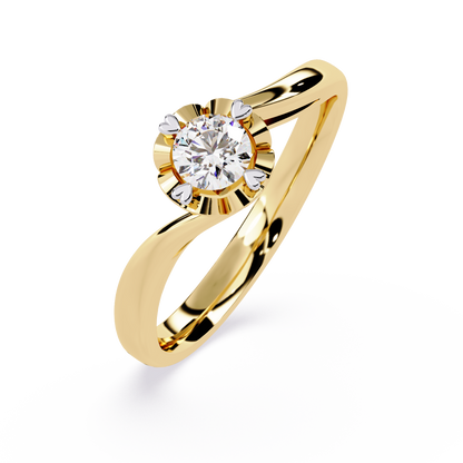 Valentine's Whisper: 0.50ct Lab Grown Diamond Ring in 14k Gold