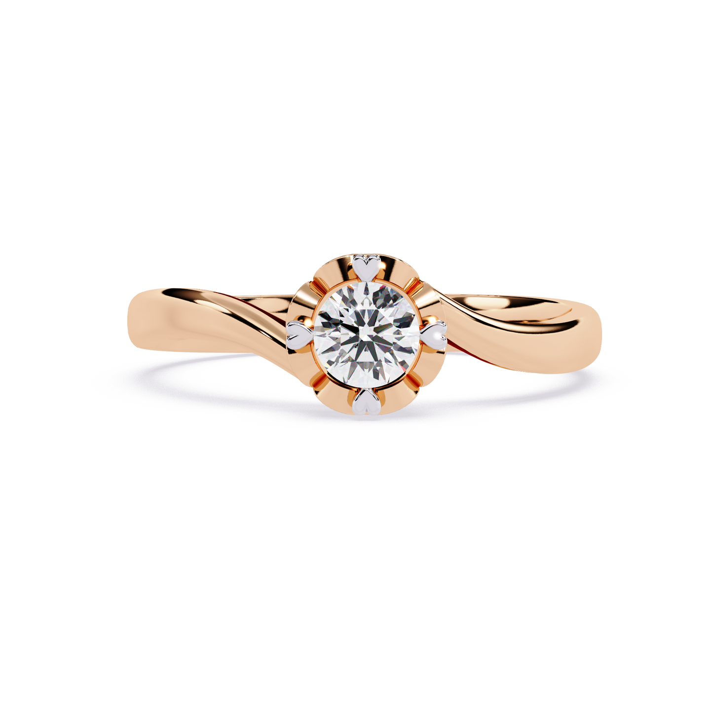 Valentine's Whisper: 0.50ct Lab Grown Diamond Ring in 14k Gold