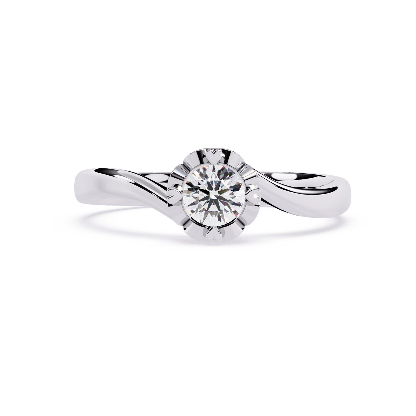 Valentine's Whisper: 0.50ct Lab Grown Diamond Ring in 14k Gold