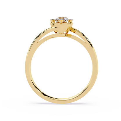 Valentine's Whisper: 0.50ct Lab Grown Diamond Ring in 14k Gold