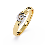 Tender Touch: 0.06ct Lab Grown Diamond Ring with Delicate Embrace
