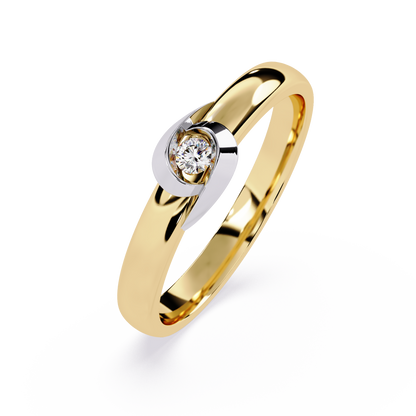 Tender Touch: 0.06ct Lab Grown Diamond Ring with Delicate Embrace