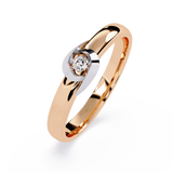 Tender Touch: 0.06ct Lab Grown Diamond Ring with Delicate Embrace