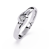 Tender Touch: 0.06ct Lab Grown Diamond Ring with Delicate Embrace