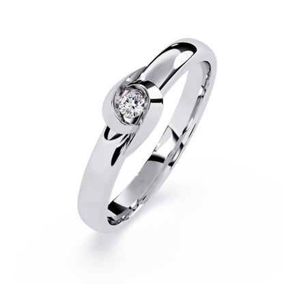 Tender Touch: 0.06ct Lab Grown Diamond Ring with Delicate Embrace